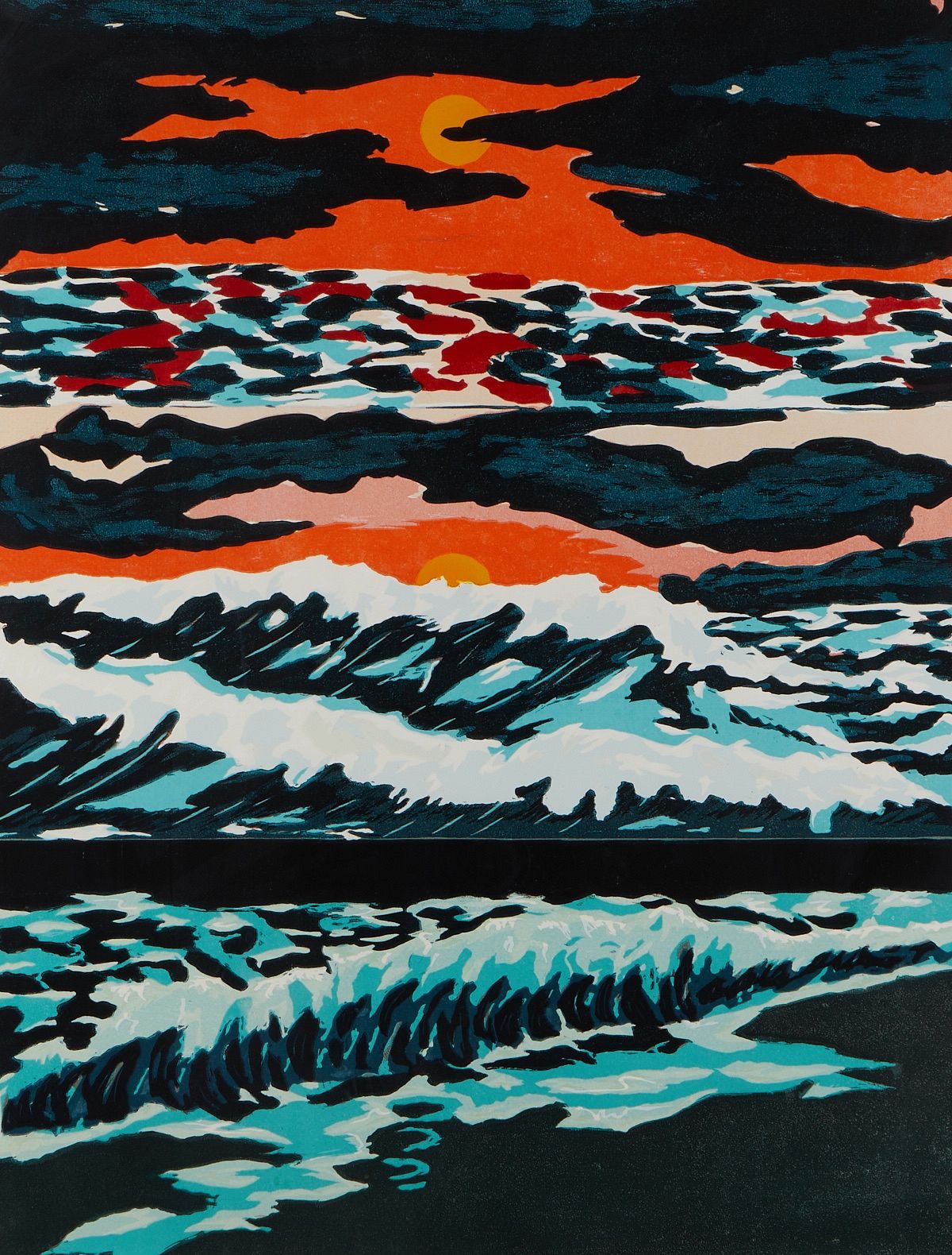 le_pho_banner 2 Richard Bosman "Sunset" Linocut