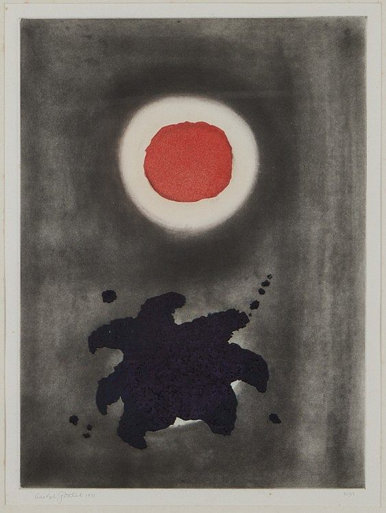 le_pho_banner 2 Adolph Gottlieb "Night Glow" Etching 1971