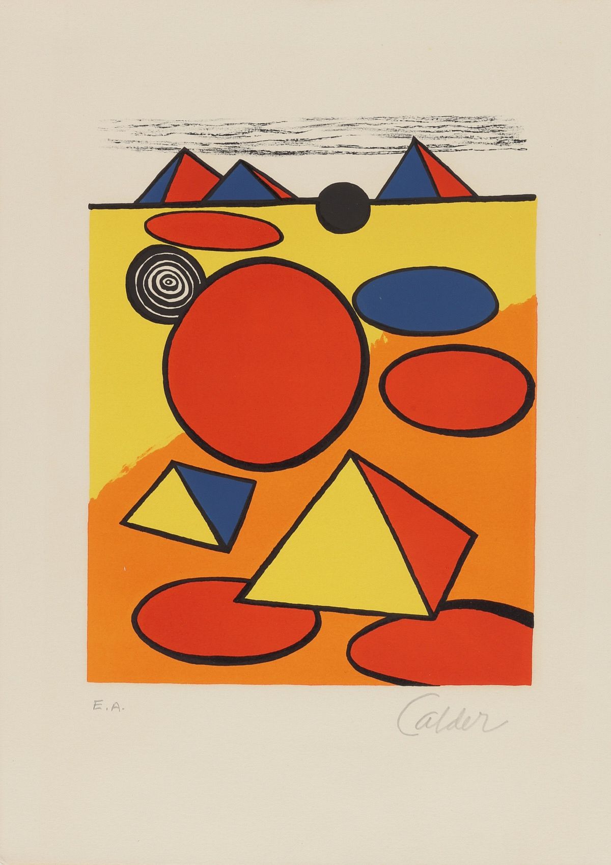 le_pho_banner 2 Alexander Calder "La Petite Pyramids" Serigraph