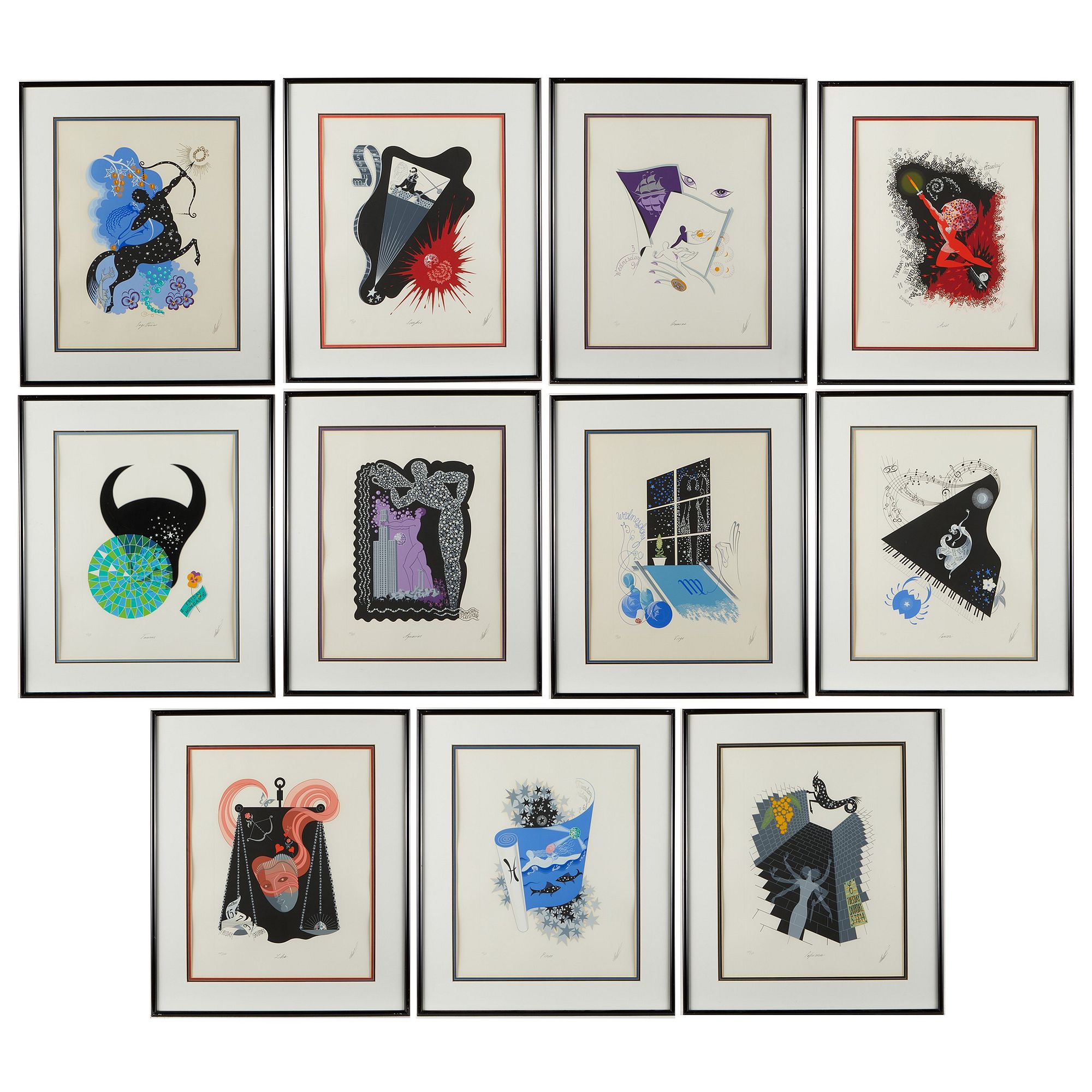 le_pho_banner 2 11 Erte Zodiac Suite Serigraphs - Leo Missing