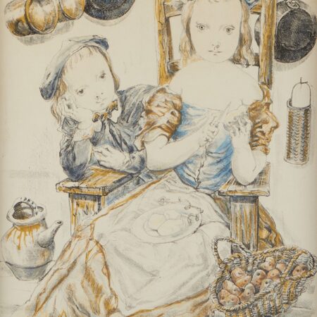 Leonard Foujita Lithograph "A La Cuisine" 1952