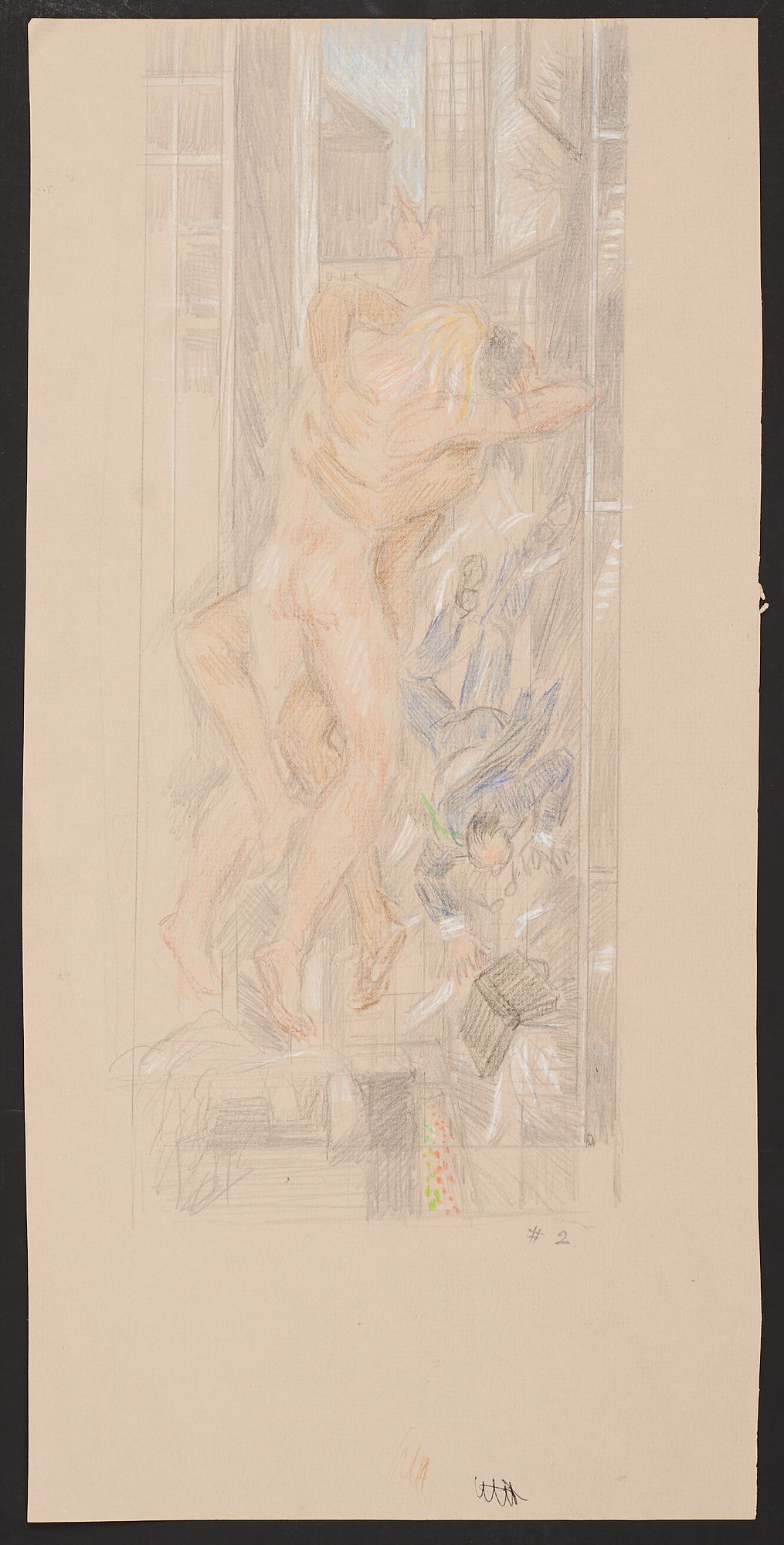 le_pho_banner 2 Paul Cadmus Lovers Colored Pencil on Paper