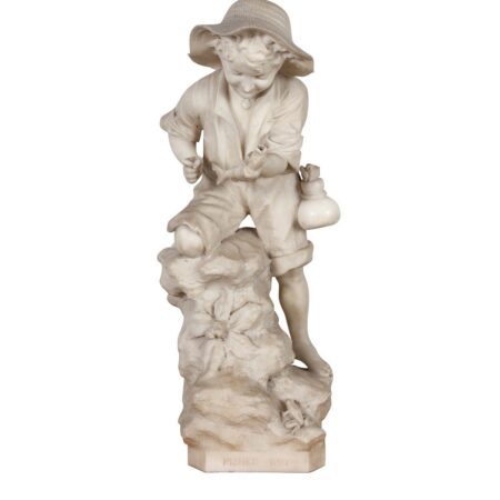 Pietro Bazzanti "Fisher Boy" Marble Sculpture