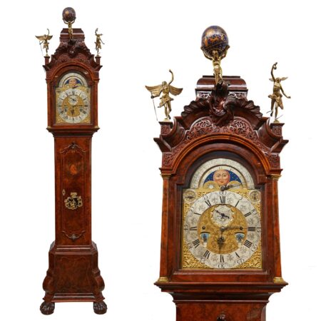 Johannes van Wyk Musical Tall Case Clock 18th c.