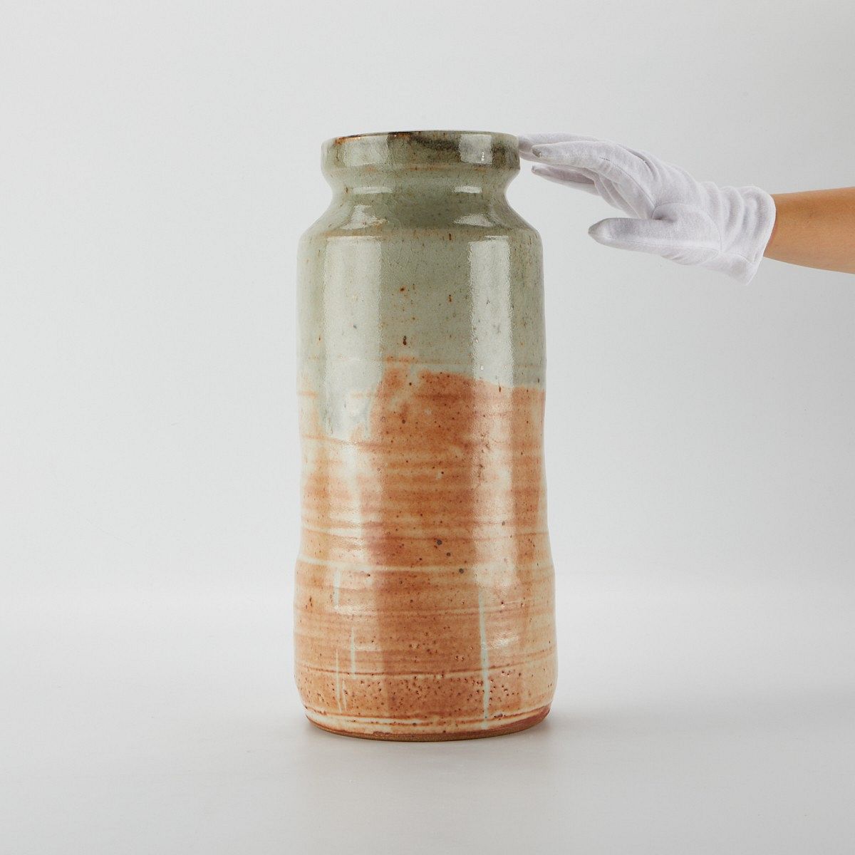 le_pho_banner 2 Large Warren MacKenzie Vase - Double Stamp