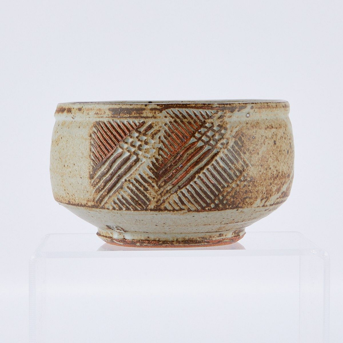 Warren MacKenzie Large Bowl w/ Incisions - Marked