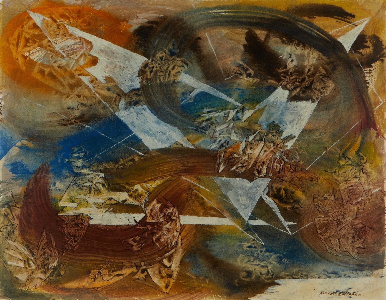 le_pho_banner 2 Kenneth Callahan "Tranquil Sea" Painting