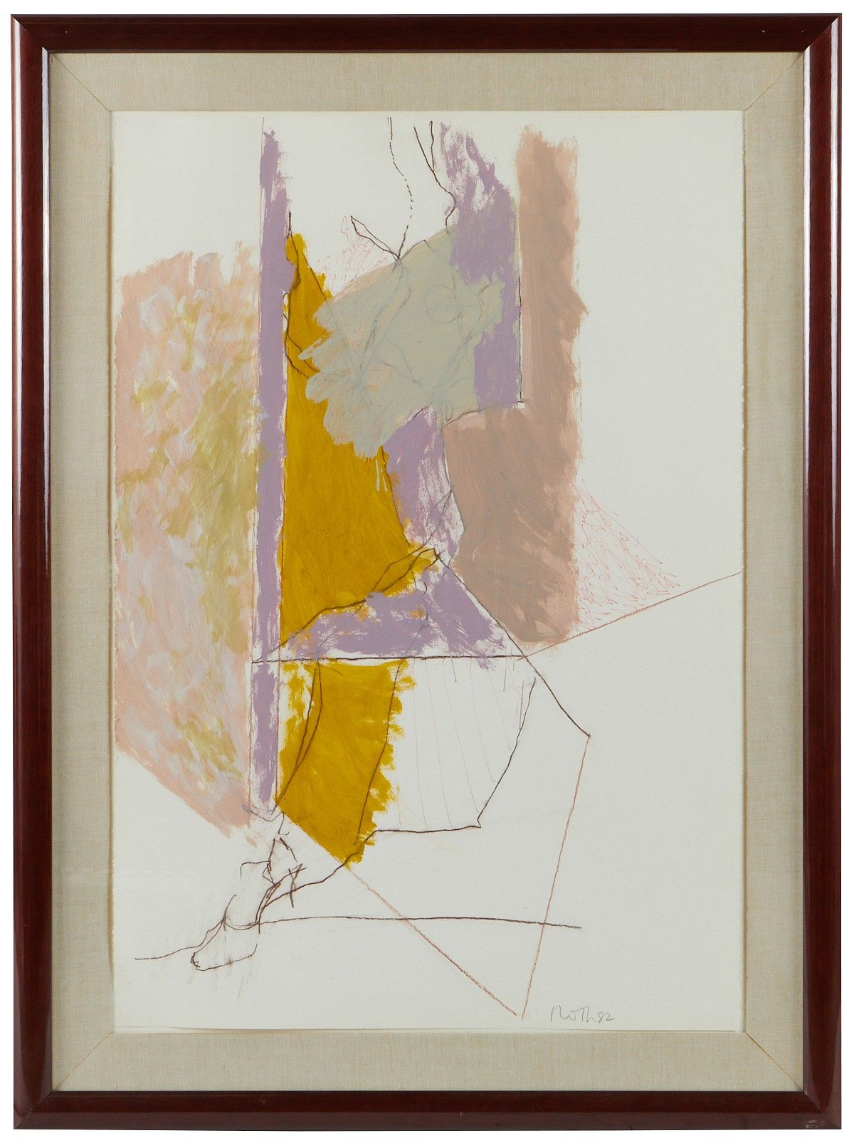 Jack Roth Painting Mixed Media on Paper 1982