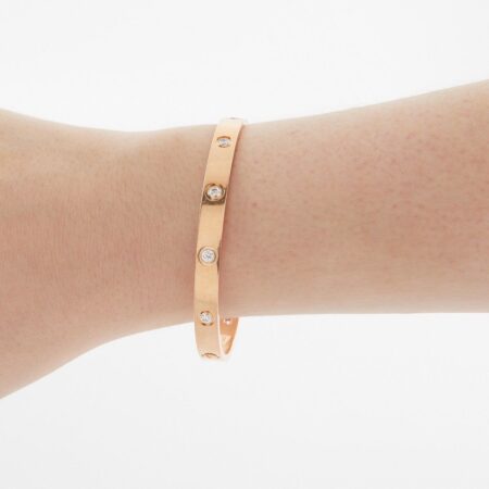 Cartier 18k Gold LOVE Bracelet w/ 10 Diamonds