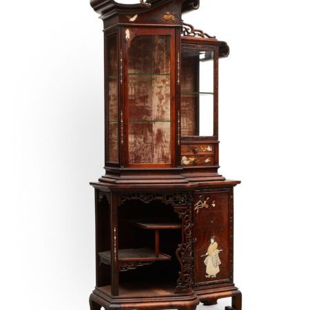 Gabriel Viardot French Chinoiserie Curio Cabinet