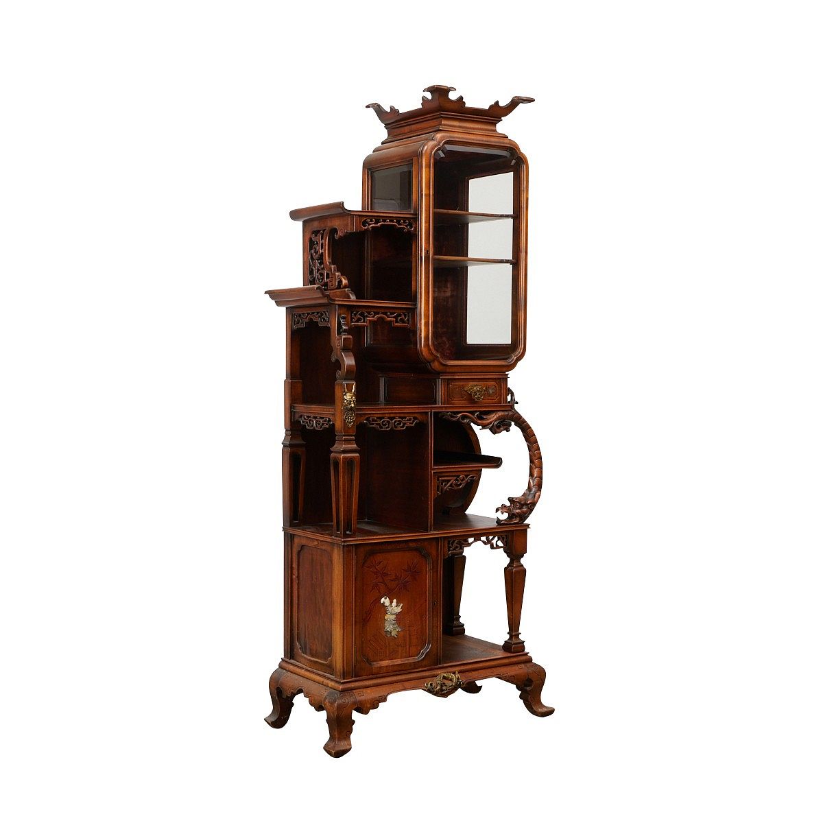 le_pho_banner 2 Gabriel Viardot Aesthetic Movement Curio Cabinet