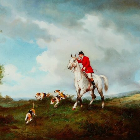 Benjamin Lander Fox Hunt Oil Painting
