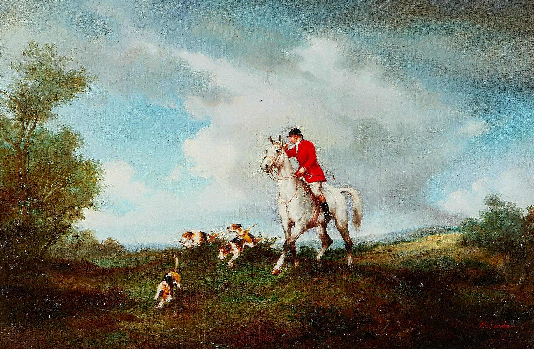 le_pho_banner 2 Benjamin Lander Fox Hunt Oil Painting