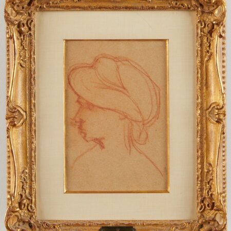 Louis Valtat "Tete de Femme" Sanguine on Paper