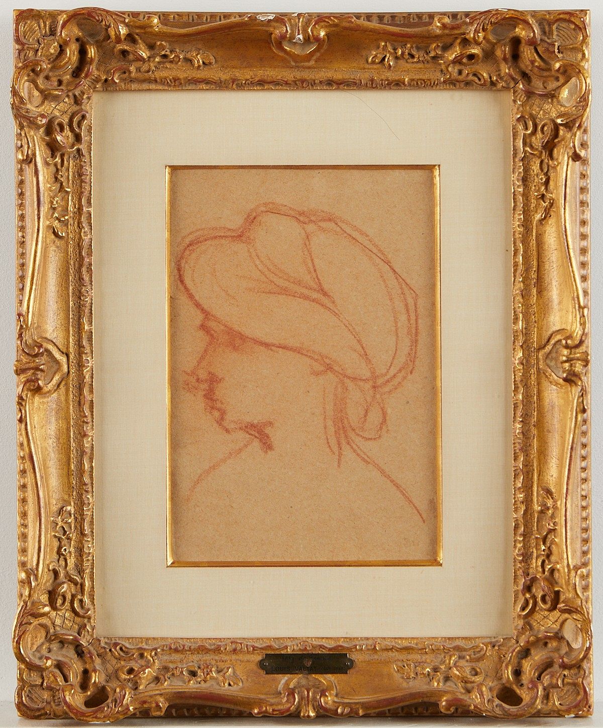 le_pho_banner 2 Louis Valtat "Tete de Femme" Sanguine on Paper
