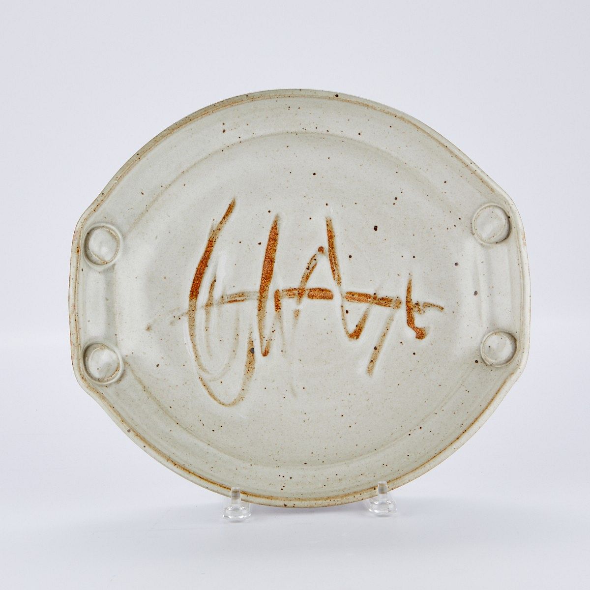 le_pho_banner 2 Warren MacKenzie White Serving Platter - Marked