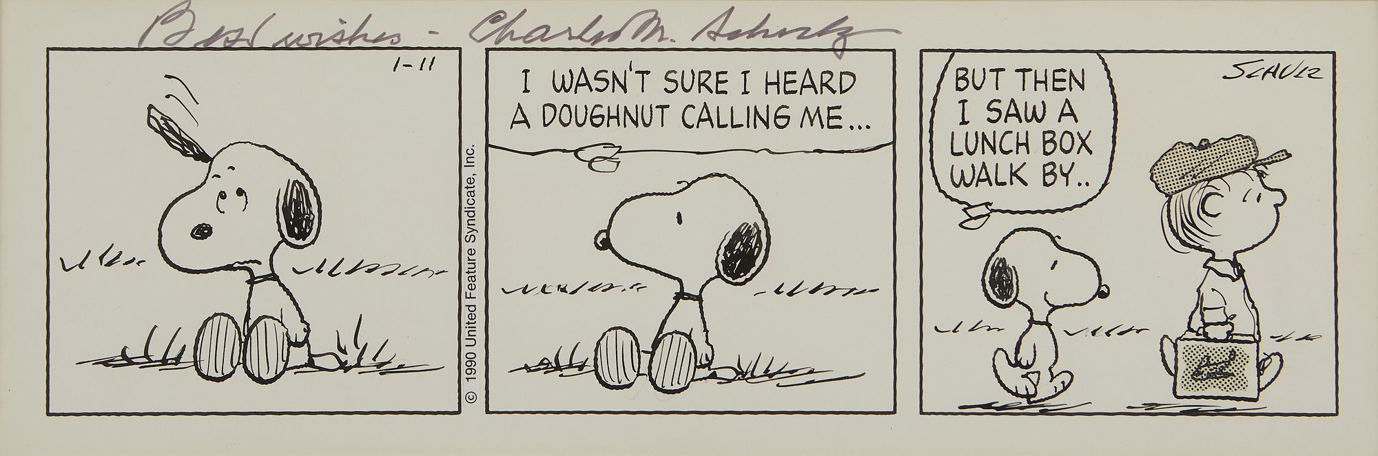 le_pho_banner 2 Original Peanuts Comic Strip Snoopy C. Schulz