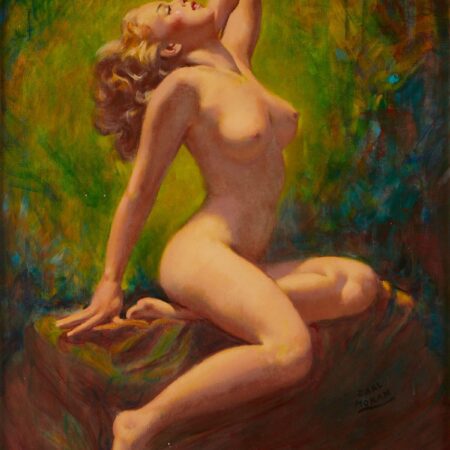 Earl Moran Marilyn Monroe Pin-Up Oil on Canvas
