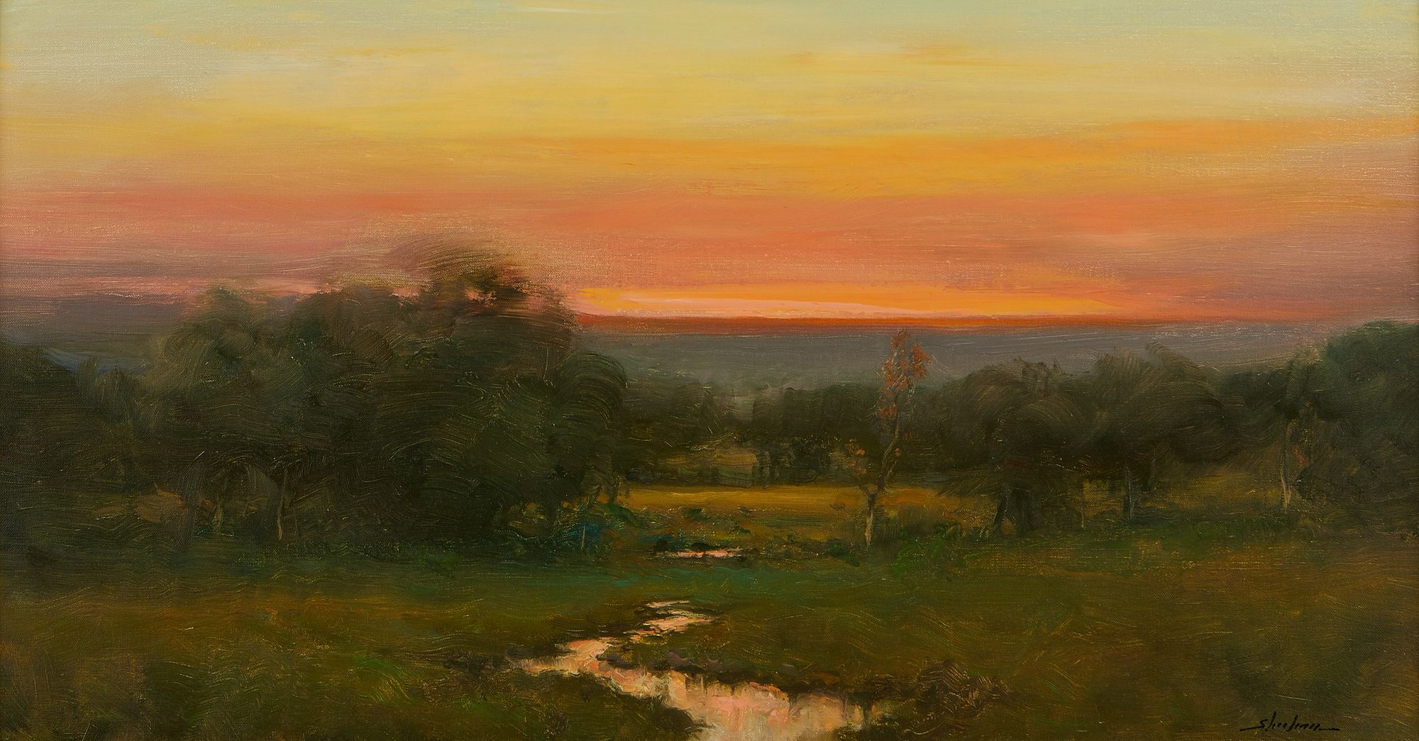 le_pho_banner 2 Dennis Sheehan "Evening Blaze" Oil on Canvas