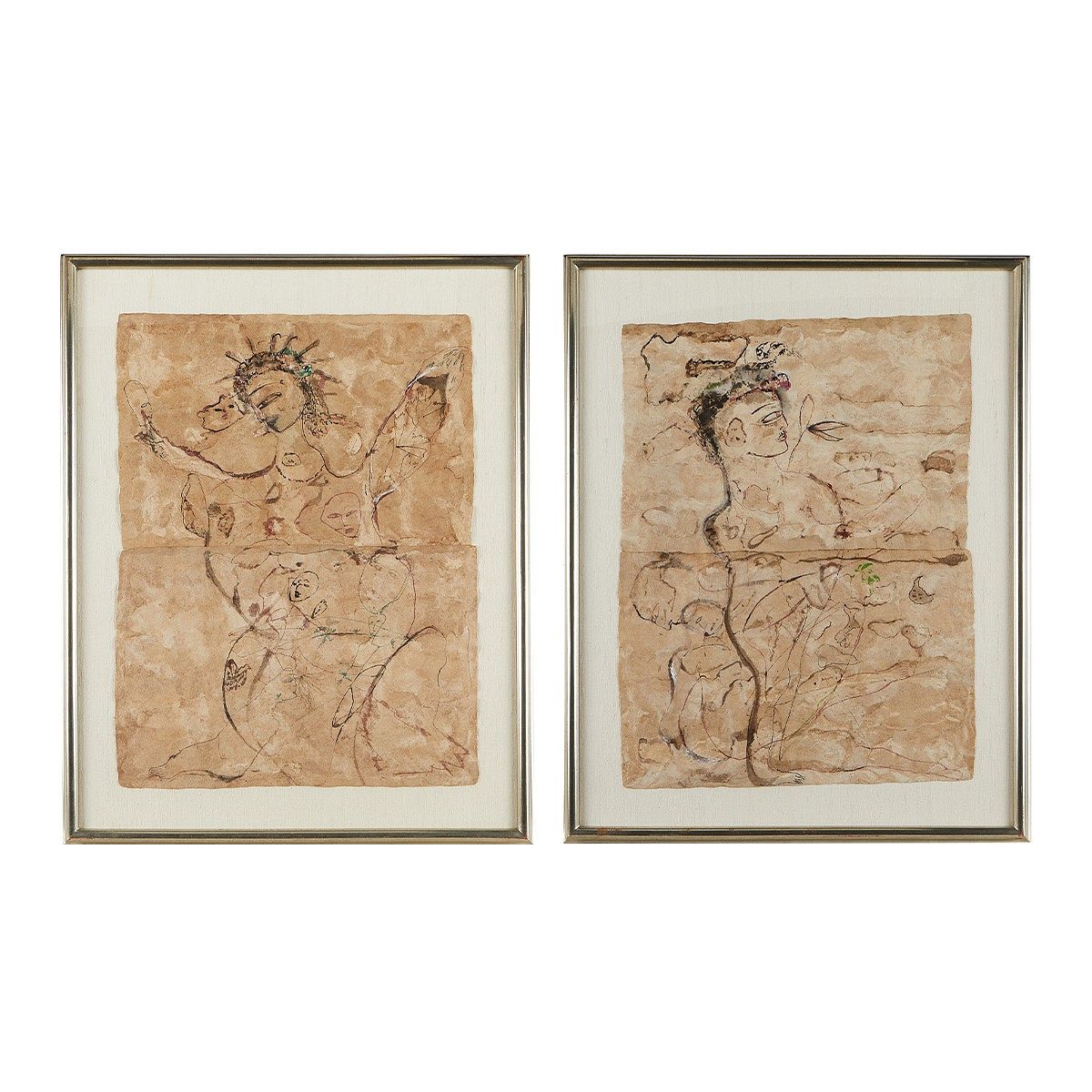 le_pho_banner 2 2 Jamali "Dancing Figure" Sumi on Bark Paintings
