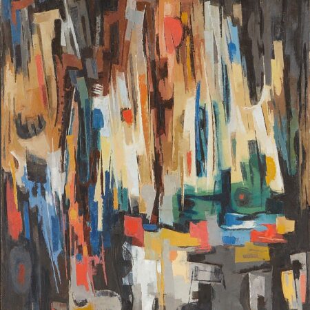 Elof Wedin "Waterfront Sweden" Oil Painting 1961