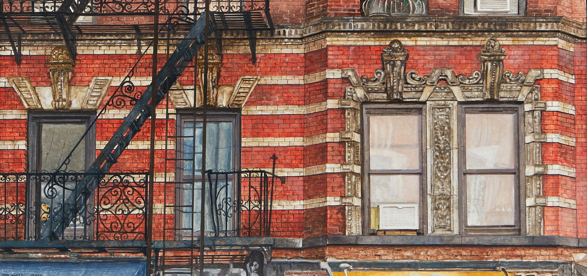 le_pho_banner 2 Richard Britell "406 East 9th Street" Oil on Wood