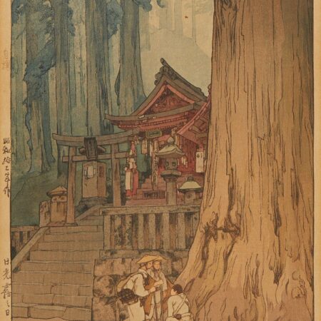 Hiroshi Yoshida "Misty Day in Nikko" Woodblock