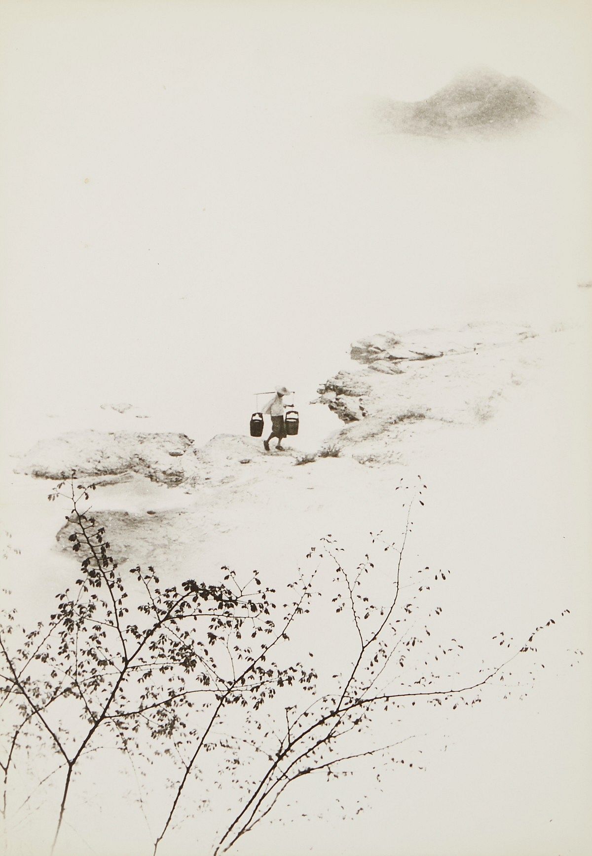 le_pho_banner 2 Chin San Long Photograph - Women Carrying Water