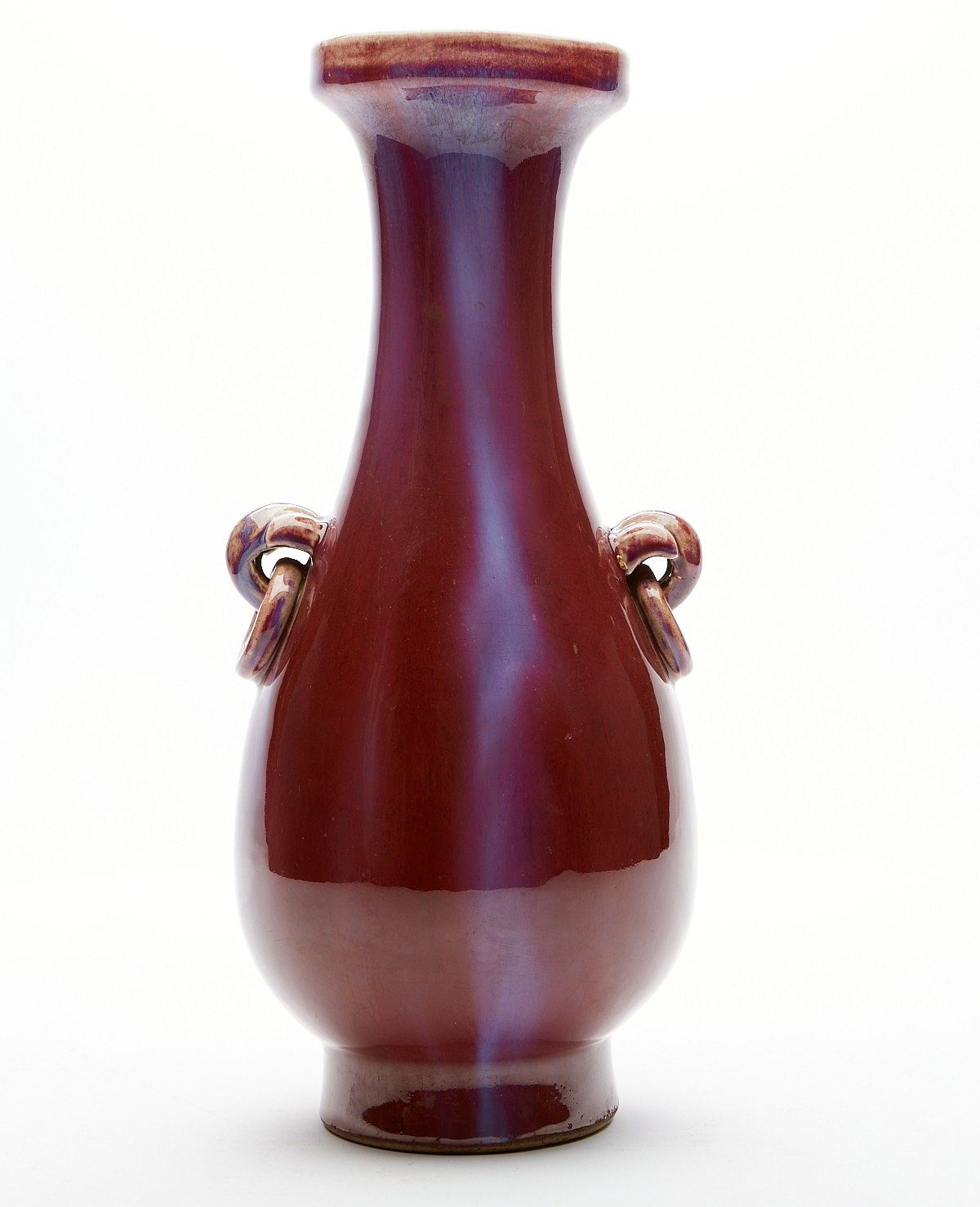 le_pho_banner 2 Chinese Flambe Vase with Two Handles