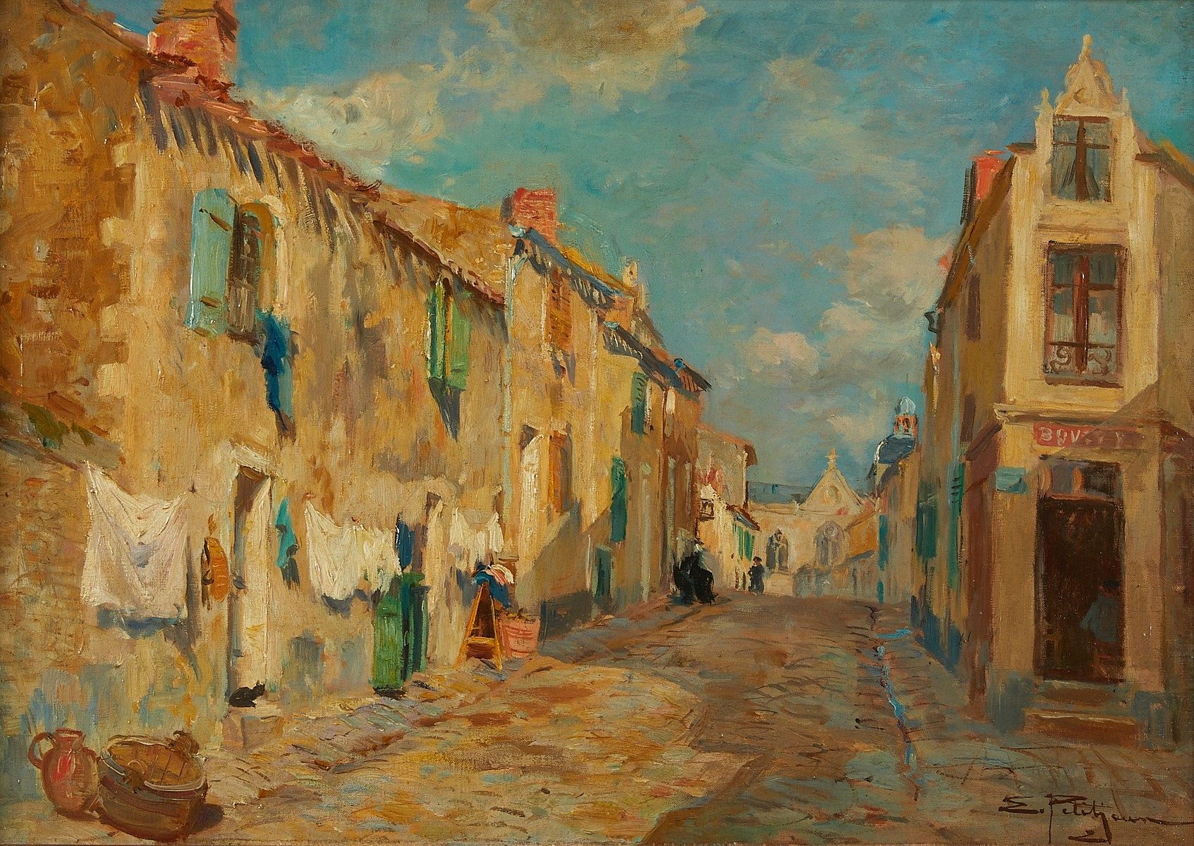 le_pho_banner 2 Edmond Petitjean "Rue de Village" Painting