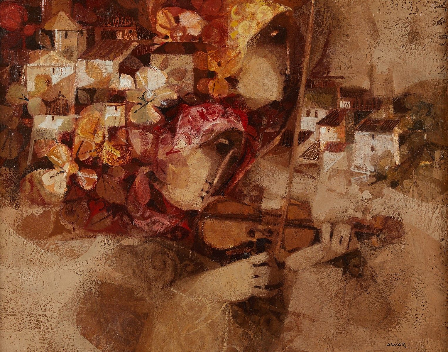 le_pho_banner 2 Alvar Sunol Oil on Canvas Painting