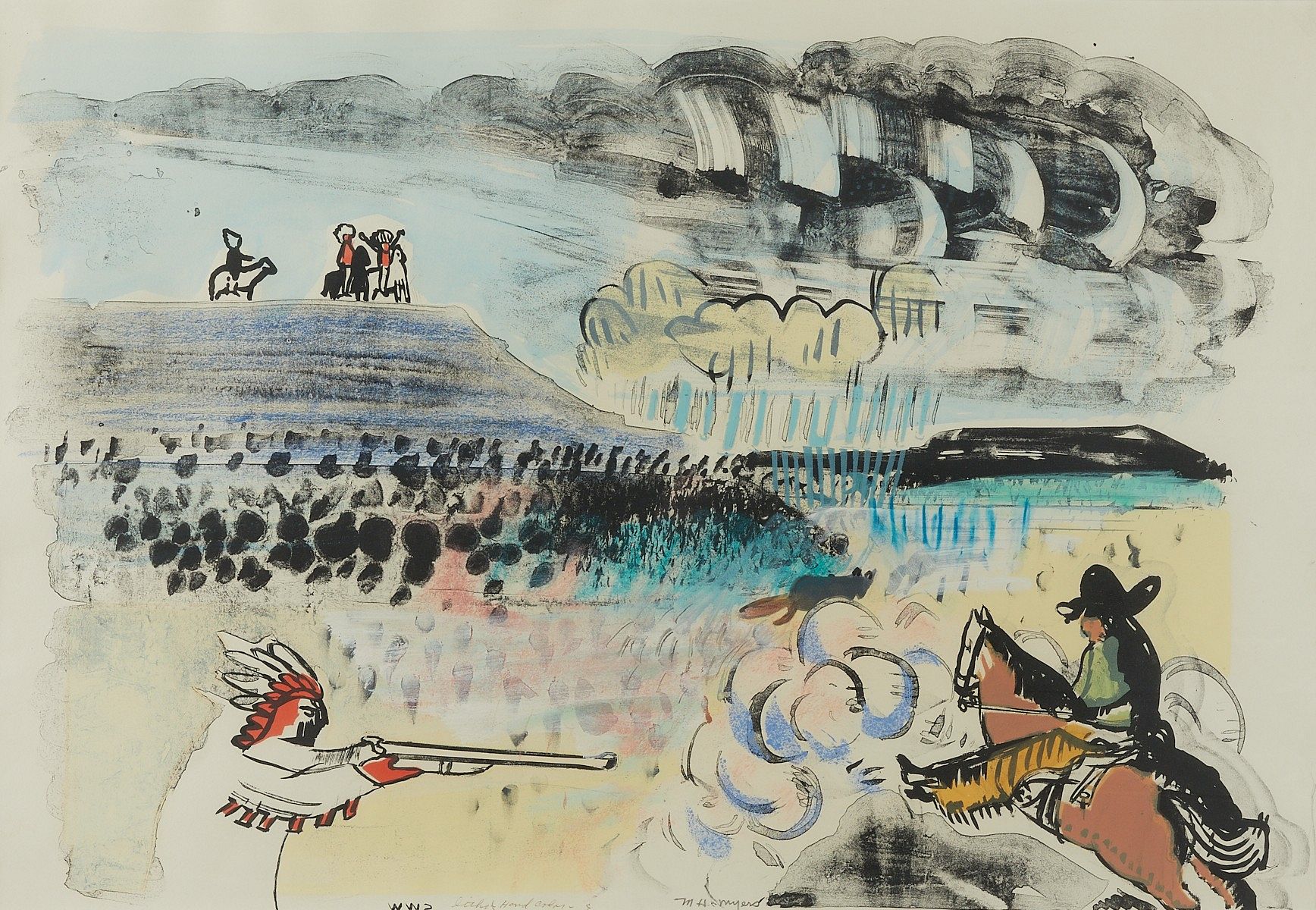 le_pho_banner 2 Malcolm Myers "Geronimo" Lithograph