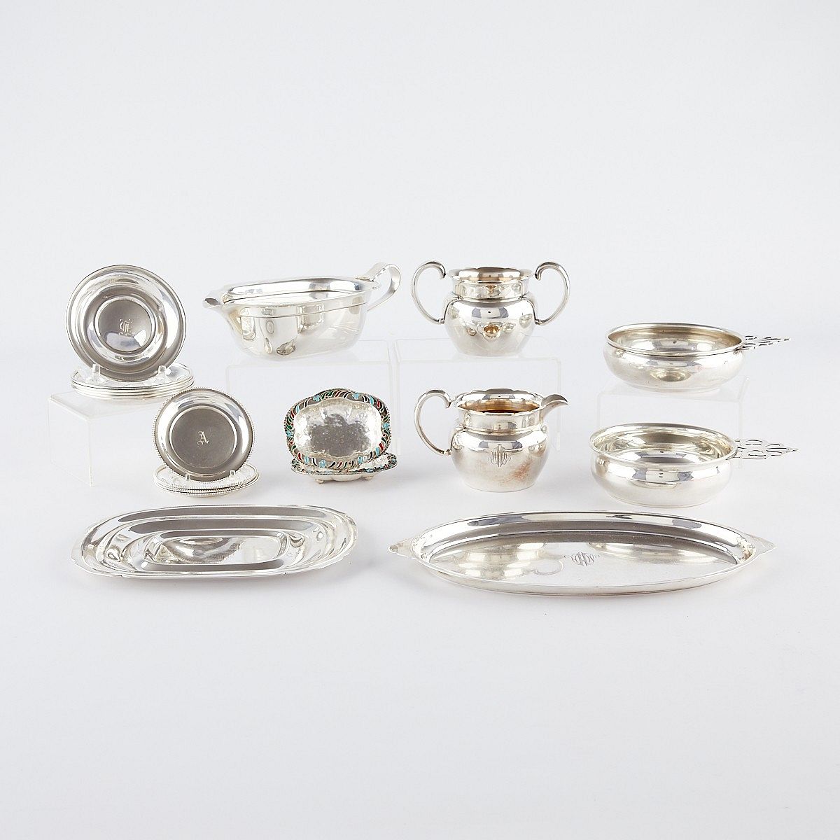 le_pho_banner 2 Group of 20 Sterling Silver Serving Dishes & Coasters