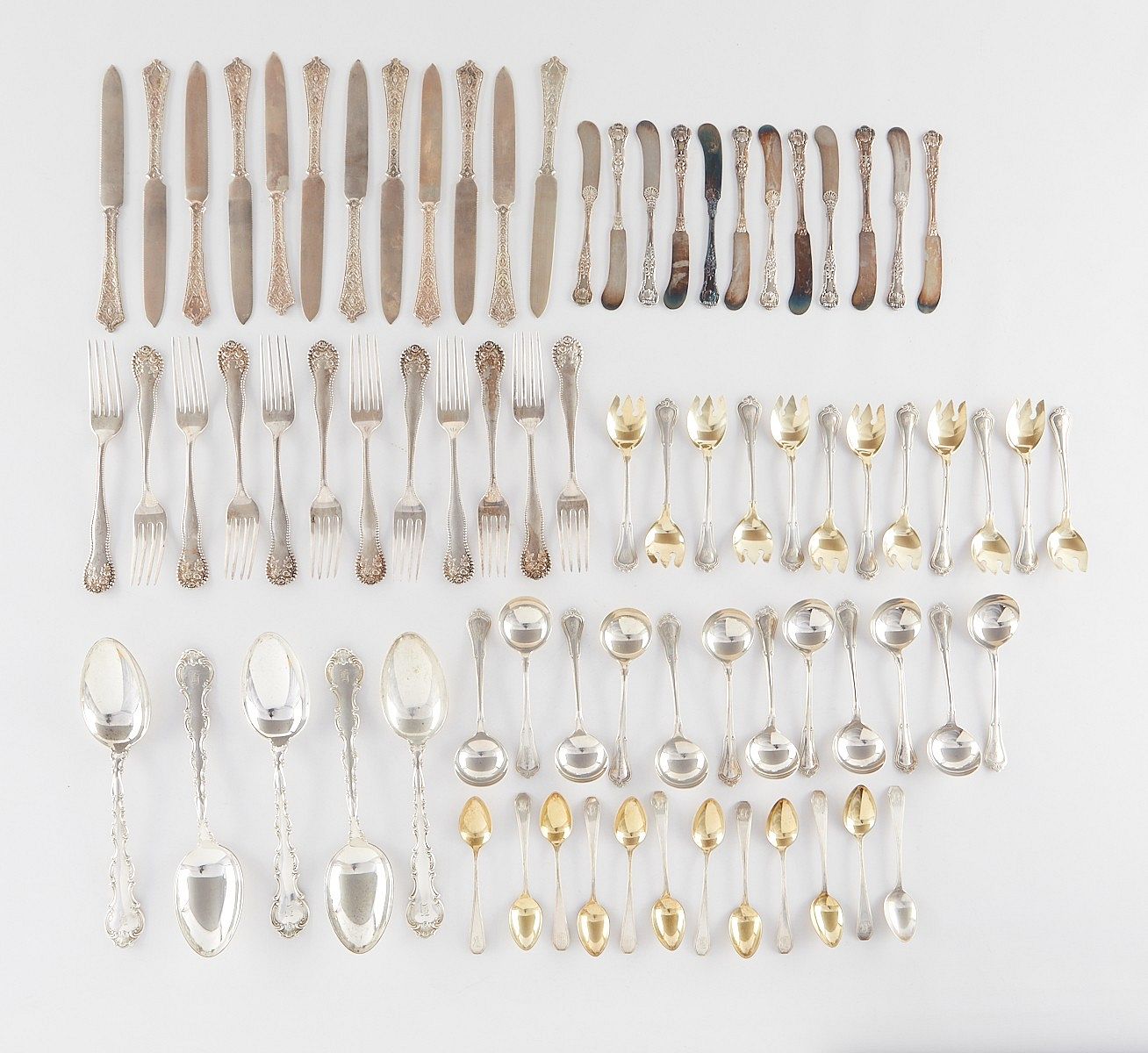 le_pho_banner 2 Group of 77 Pcs Sterling and Silver Flatware