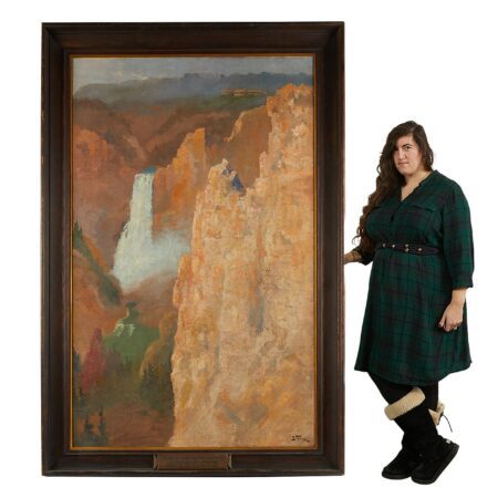 Large John Fery "Lower Falls, Yellowstone" Painting