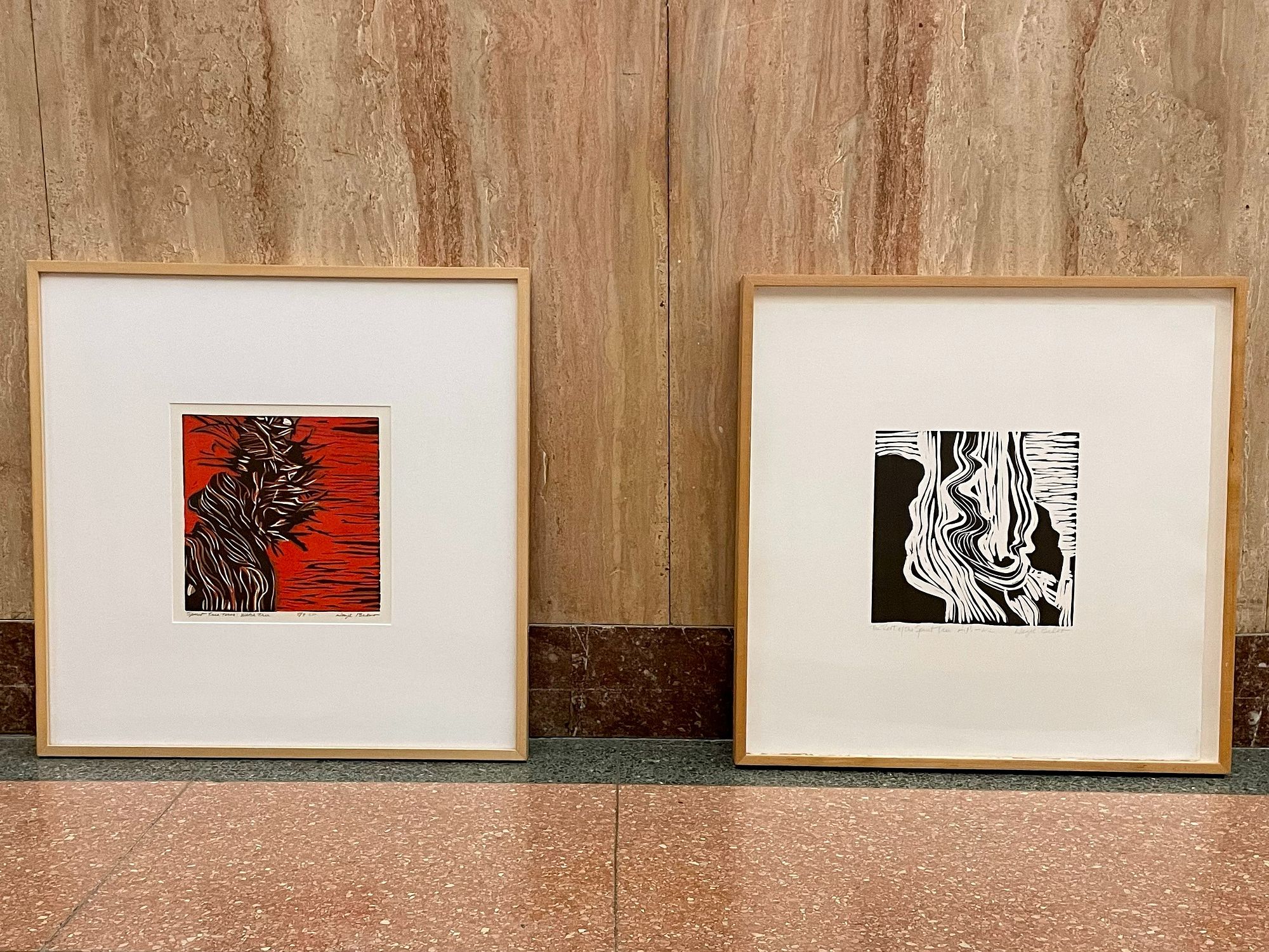 le_pho_banner 2 Two Hazel Belvo "Spirit Tree" Relief Prints