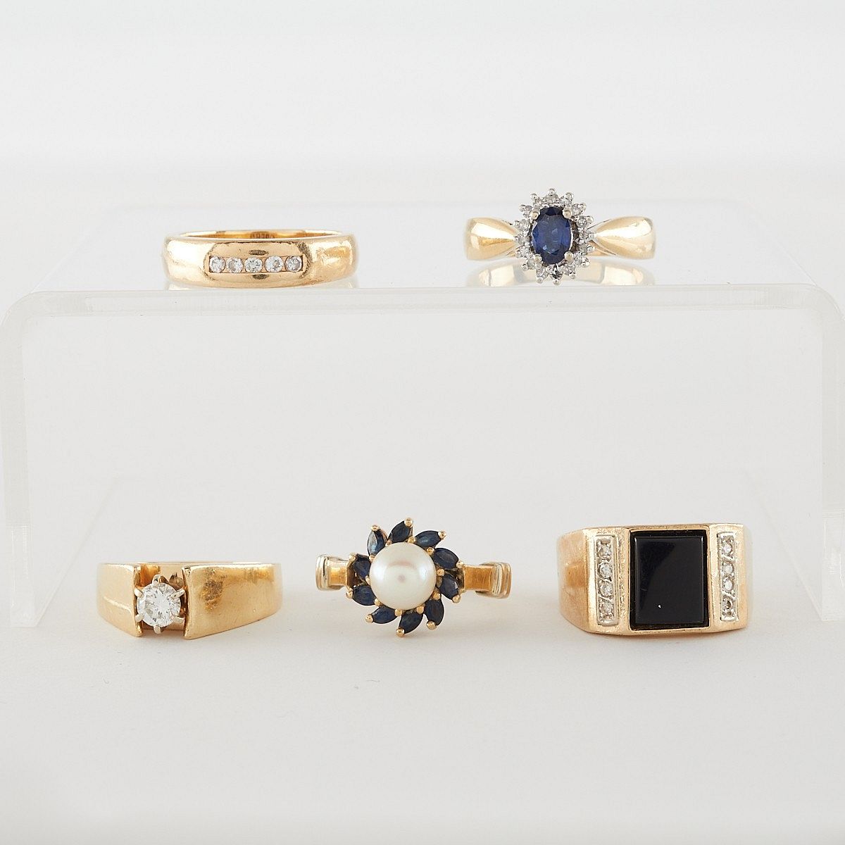 le_pho_banner 2 Group of 5 Gold Rings - 14k & 10k