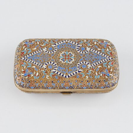 Russian Silver Enamel Cigarette Case ca. 1875