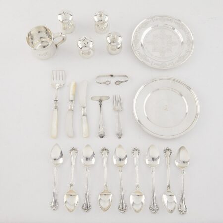 Group Sterling Silver, Silverplate, & 800 Silver