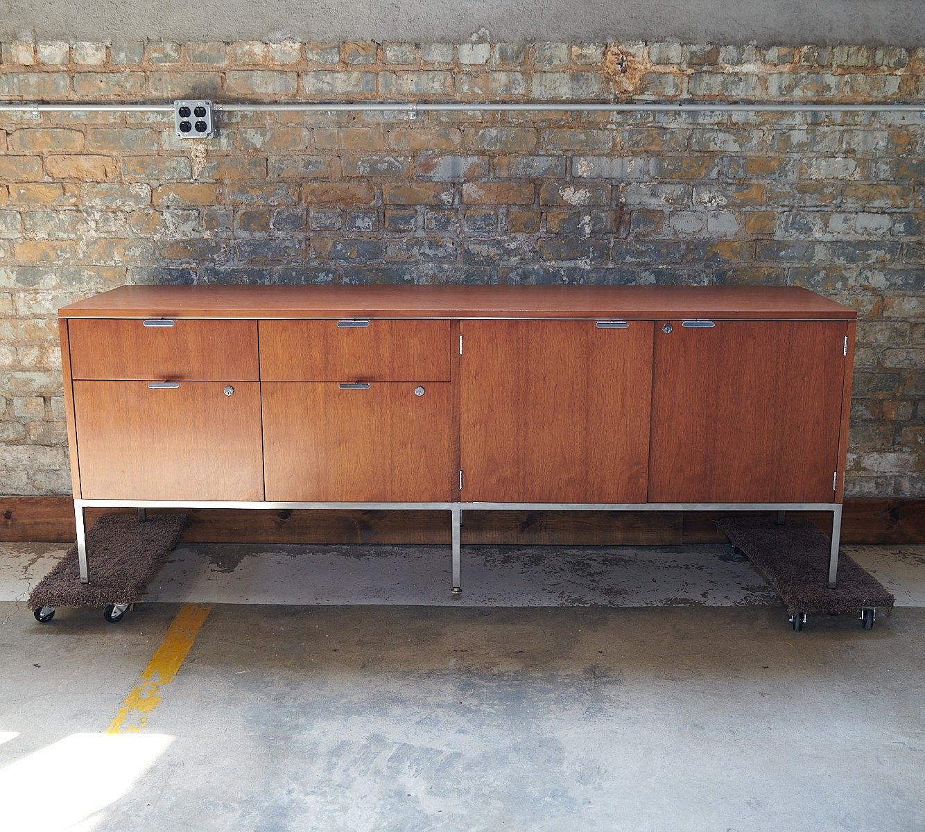 le_pho_banner 2 Dunbar MCM Credenza - Teak, Walnut, Chrome