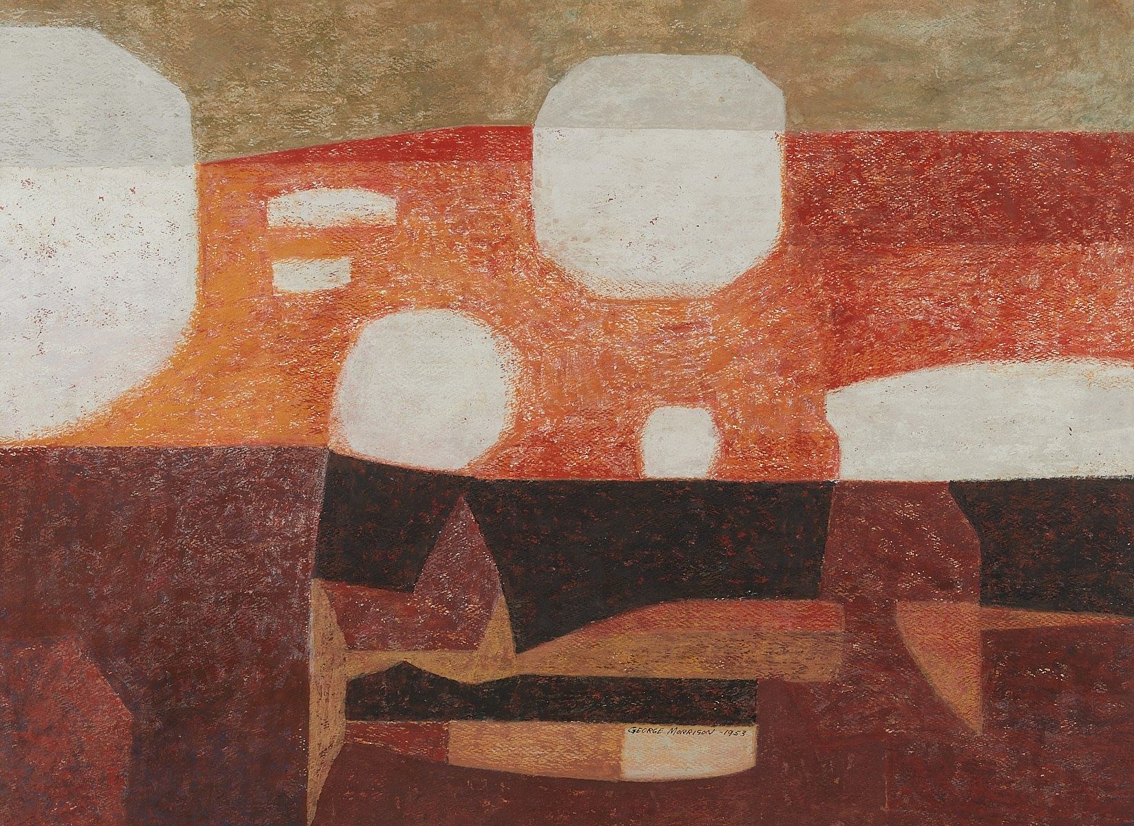 George Morrison "Landscape" Mixed Media 1953