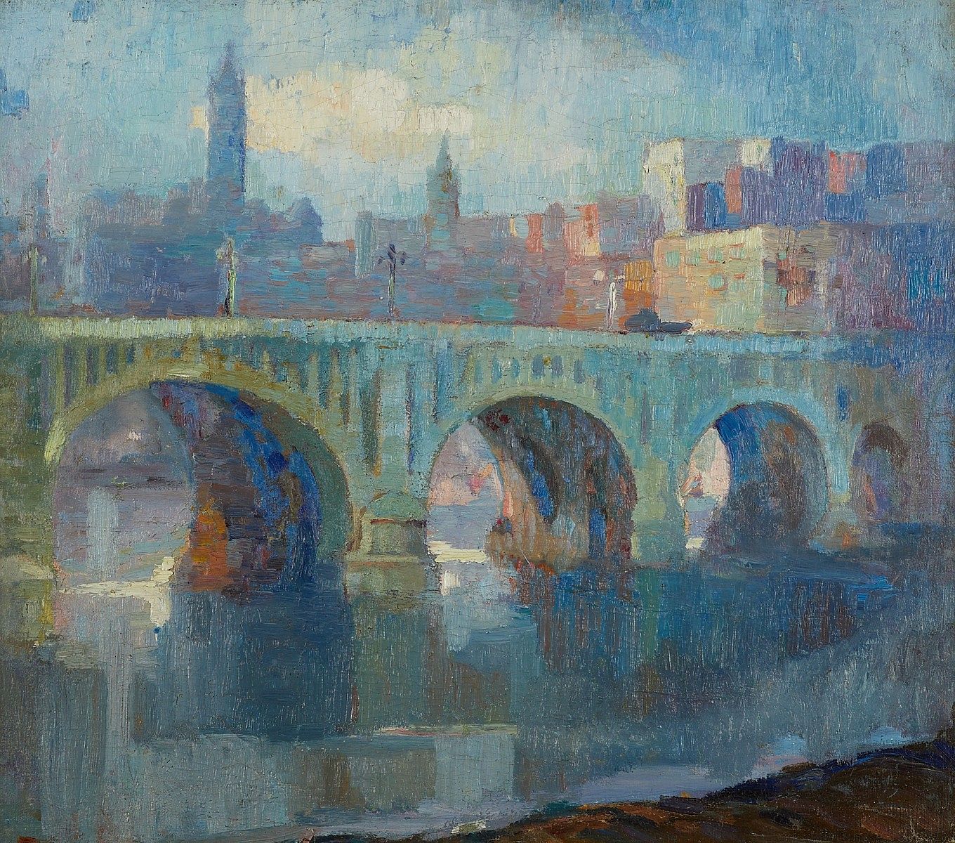 le_pho_banner 2 Knute Heldner "Third Ave. Bridge #2" Painting 1914