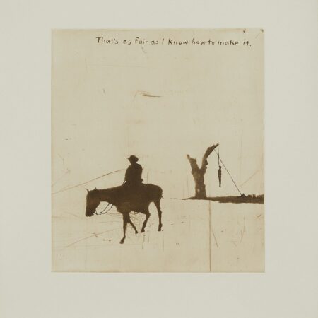 David Rathman "That's As Fair As I Know" Etching