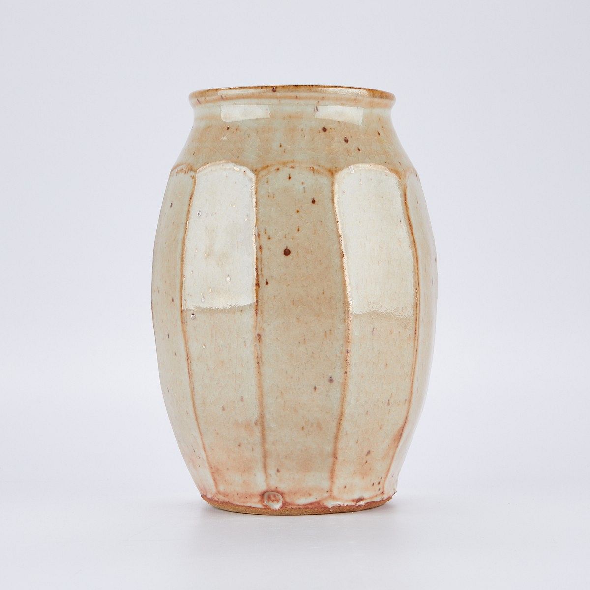 le_pho_banner 2 Warren MacKenzie Cut Sided Pottery Vase - Marked