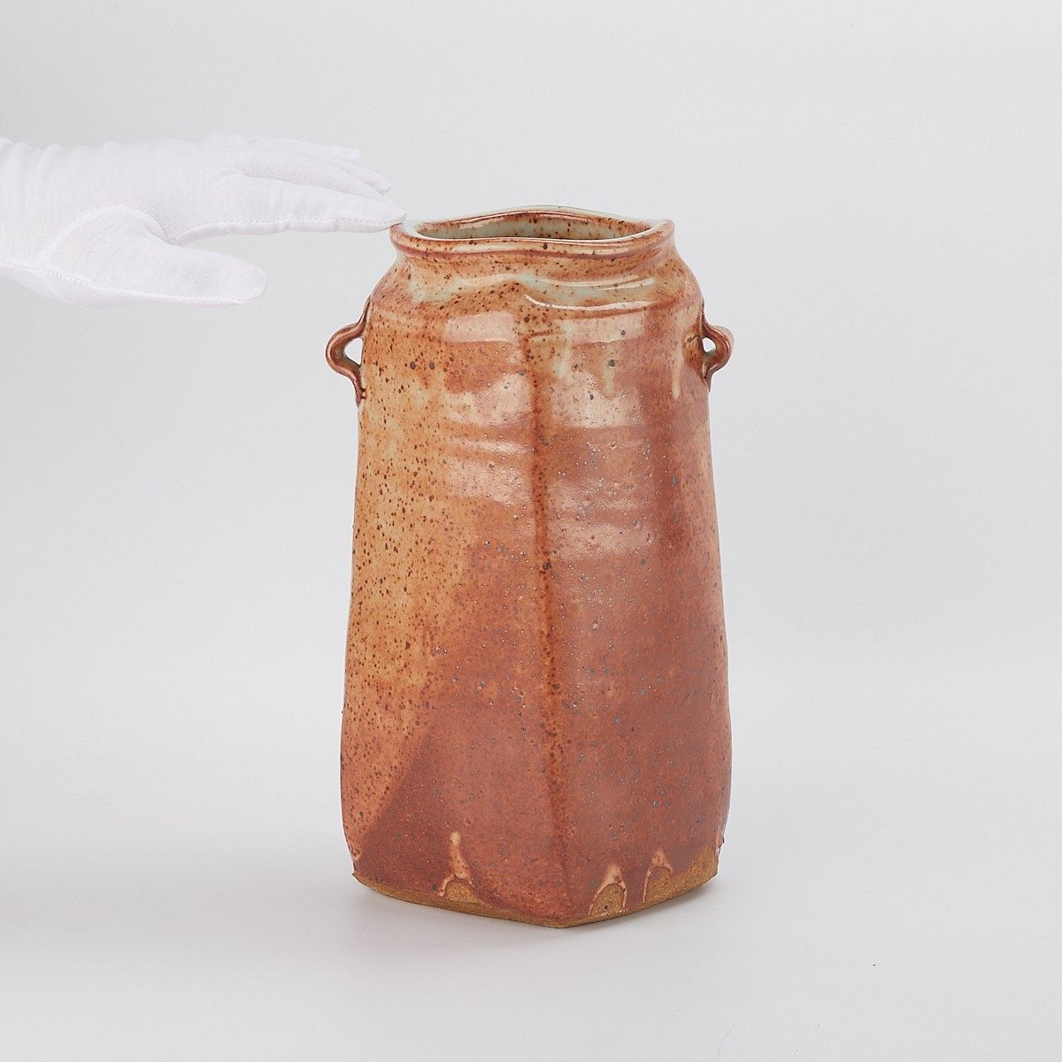 le_pho_banner 2 Warren MacKenzie Vase w/ Handles - Double Stamp