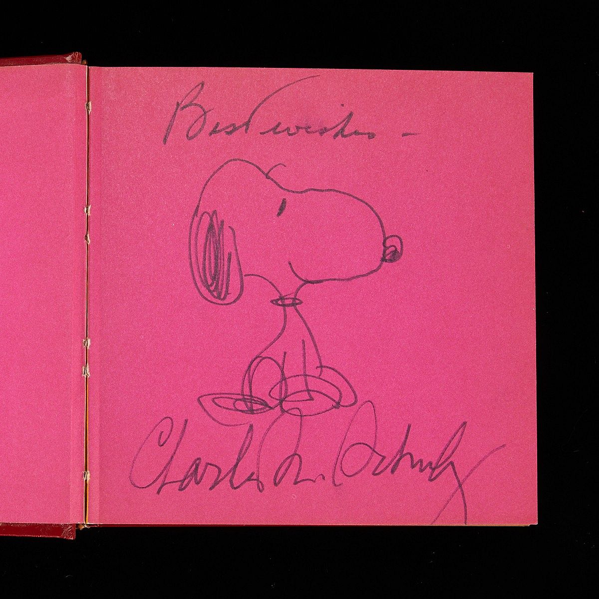 le_pho_banner 2 Collection of Charles Schulz Books w/ Sketch