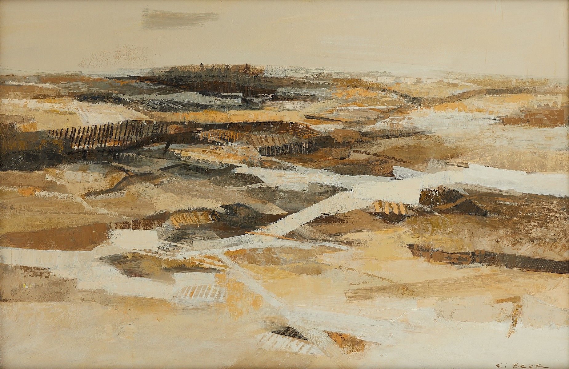 le_pho_banner 2 Charles Beck "Warm Winter" Oil Painting 1960