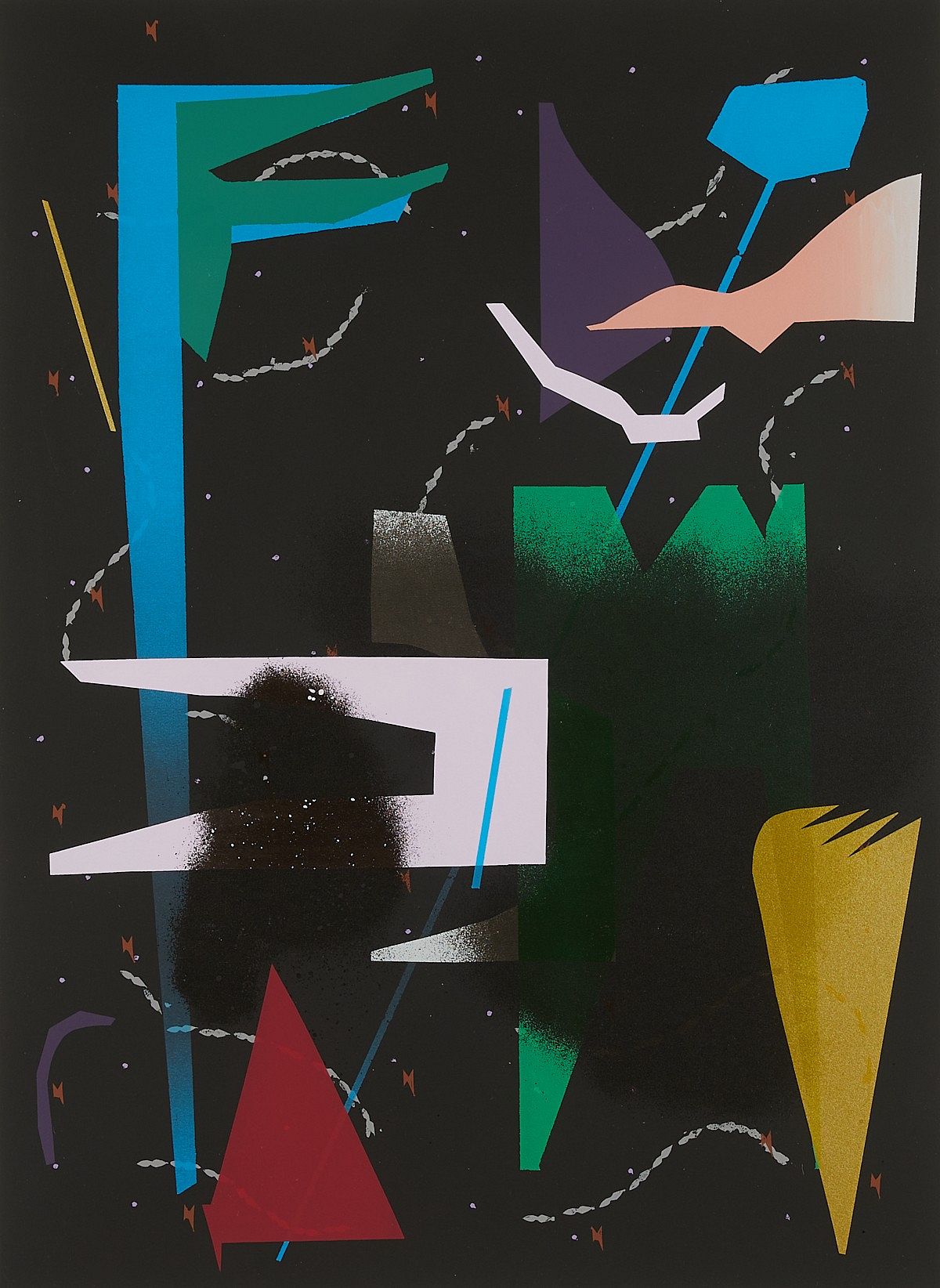le_pho_banner 2 Caroline Kent Abstract Silkscreen Print 2018