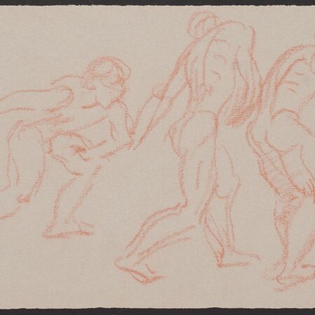 Paul Cadmus Nude Poses Crayon on Paper