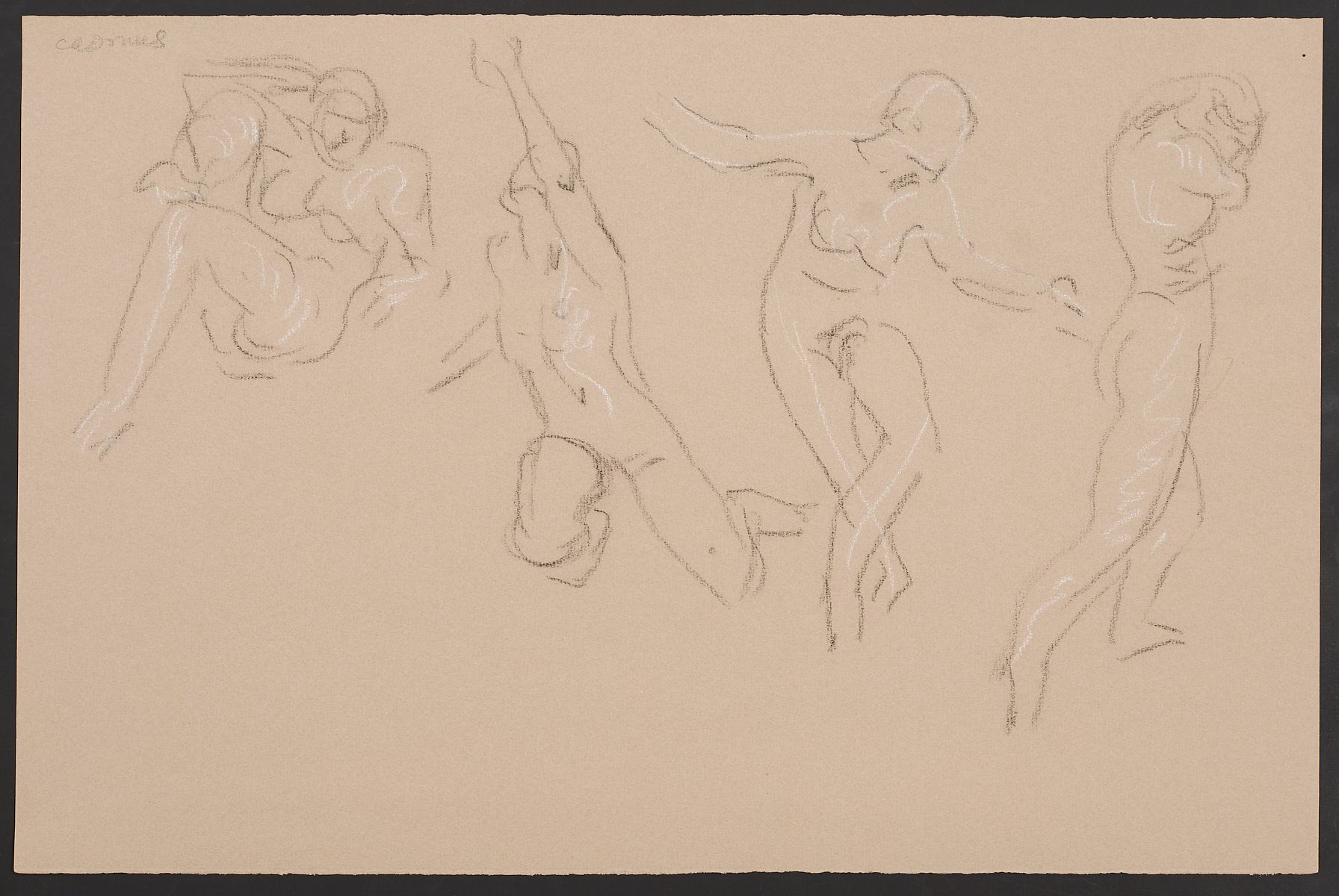 le_pho_banner 2 Paul Cadmus Female Nude Poses Crayon on Paper